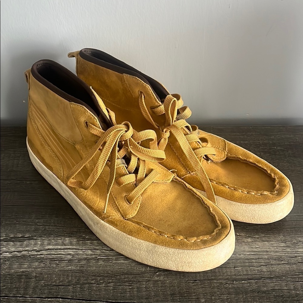 Puma Tan Sneakers with Moccasin-Style Design